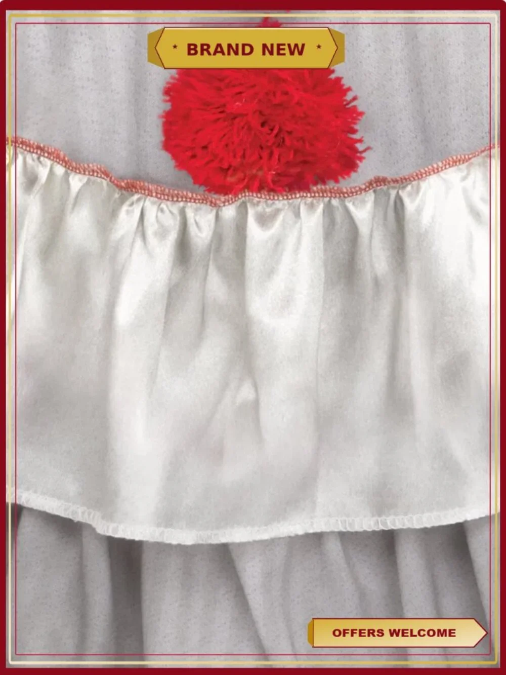 Toddler Carnevil Clown Halloween Costume 2T Circus Dress Knee Socks